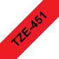 Preview: Ptouch band, laminiert schwarz/rot tze-451 pt-2450dx 24 mm - Ptouch-tze-451-4977766686358-02.jpg