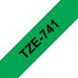 Preview: Ptouch band, laminiert schwarz/grün tze-741 pt-2450dx 18 mm - Ptouch-tze-741-4977766691970-02.jpg