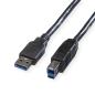 Preview: Roline usb-a-b, datenkabel 11.02.8870 black, st/st, 3.2 gen1 1.8m - Roline-11028870-7611990188291