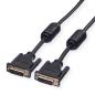 Preview: Roline dvi kabel, (24+1) dual link 11.04.5525 black, st/st, 2m - Roline-11045525-7611990146048