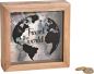Preview: Roost sparkasse travel the world 10040874 holz, glas 15x15x5cm - Roost-10040874-4007698053857