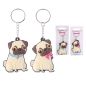 Preview: Roost schlüsselanhänger mops key48 - Roost-key48-5055071713422