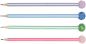 Preview: Roost bleistift glitter ball tsky-p06 farbig assortiert - Roost-tsky-p06-7613058036162