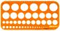 Preview: Rumold kreisschablone 1-36mm 2010 orange/transp. - Rumold-2010-4012108011204