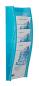 Preview: Styro wandprospekthalter a4 128-340.0230 lagoon 4 fächer - Styro-128-3400230-7612176067874