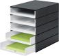Preview: Styro schubladenbox pro schwarz 14-8001.92 5 fächer - Styro-14-800192-7612176074247