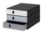 Preview: Styro systembox styroval 24x33x20cm 14-8050.98 grau/schwarz 3 schubladen - Styro-14-805098-7612176083959