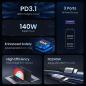 Preview: Ugreen usb wallcharger nexode 140w 90549 bundle,gan,usb-a+c,1.5m cable - Ugreen-90549-6957303895496-05.jpg