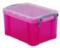 Preview: Usefulbox kunststoffbox 0,7lt 68501718 transparent pink - Usefulbox-68501718-5060231633045