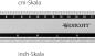 Preview: Westcott aluminium lineal 30cm e-1019100 cm/inch scala - Westcott-e-1019100-4027521513617-02.jpg