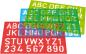 Preview: Westcott zeichenschablone 50cm e-10600 00 a-z, 0-9 blau/rot/grün - Westcott-e-10600-00-4027521515284