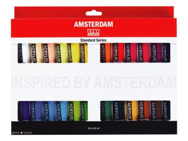 Amsterdam standard series acryl set 17820424 24x20ml - Amsterdam-17820424-8712079329334