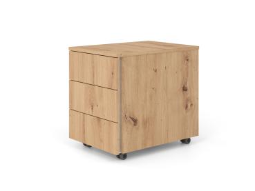 APOLLO Rollcontainer VLC30/R/R/GL Asteiche, 3 Schublade