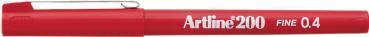 Artline fineliner 0,4mm ek-200-r rot - Artline-ek-200-r-4974052830020