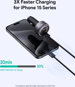Aukey pathfinder pd car char. 66w cc-p1 3-port,usb-a&c - Aukey-cc-p1-0689323788132-02.jpg