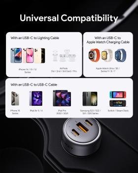 Aukey pathfinder pd car char. 66w cc-p1 3-port,usb-a&c - Aukey-cc-p1-0689323788132-04.jpg