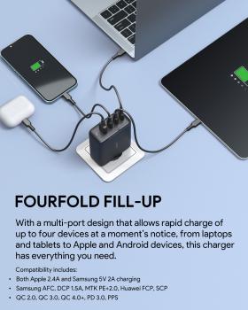 Aukey omniamix ii 100w gan pd pa-b7s bk 4-port, wall charger black - Aukey-pa-b7s-bk-0689323785575-07.jpg