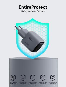 Aukey comet mini 30w gan pd pa-c1 1-port, wall charger grey - Aukey-pa-c1-0689323788170-03.jpg