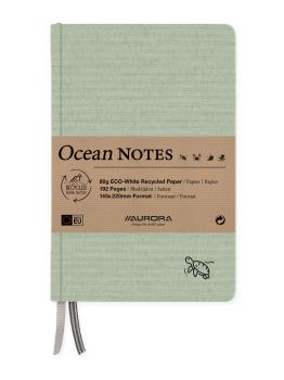 AURORA OCEAN NOTES A5 2396RTG grün, liniert 192 Seiten
