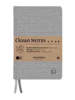 AURORA OCEAN NOTES A5 2396RTZ schwarz, liniert 192 Seiten