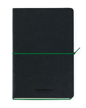 AURORA Notizbuch Softcover A5 2396TESG schwarz/grün, liniert 192 S.