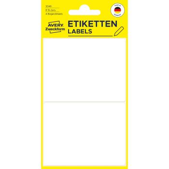 Avery zweckform etiketten 77×59mm 3046 weiss 8 stück - Avery-zweckform-3046-4004182030462