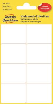 Avery zweckform etiketten 32×23mm 3075 weiss 60 stück - Avery-zweckform-3075-4004182030752