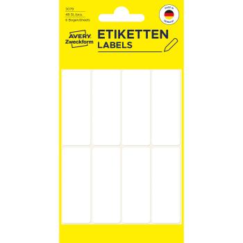 Avery zweckform etiketten 50×19mm 3079 weiss 48 stück - Avery-zweckform-3079-4004182030790