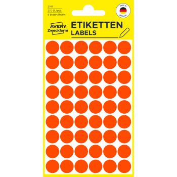 Avery zweckform markierungspunkte 12mm 3147 rot 270 stück - Avery-zweckform-3147-4004182031476