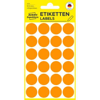 Avery zweckform markierungspunkte 18mm 3173 orange 96 stück - Avery-zweckform-3173-4004182031735