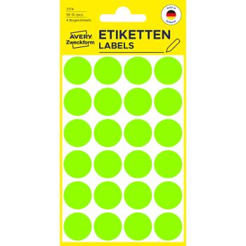 Avery zweckform markierungspunkte 18mm 3174 grün 96 stück - Avery-zweckform-3174-4004182031742