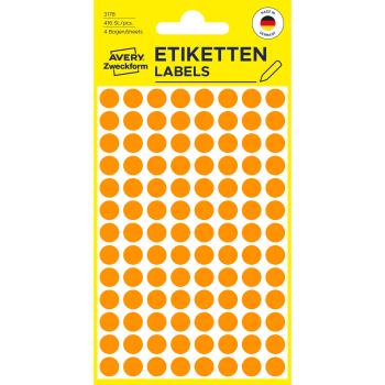 Avery zweckform markierungspunkte 8mm 3178 orange 416 stück - Avery-zweckform-3178-4004182031780