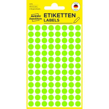 Avery zweckform markierungspunkte 8mm 3179 grün 416 stück - Avery-zweckform-3179-4004182031797