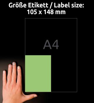 Avery zweckform etiketten 105x148mm 3458 universal, grün 100bl.4st. - Avery-zweckform-3458-4004182034583-04.jpg