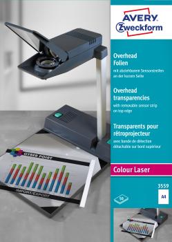 Avery zweckform overhead-folie a4 3559 0,10mm laser 50 blatt - Avery-zweckform-3559-4004182035597