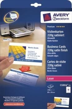 Avery zweckform visitenkarten doppels. 85x54mm c32016-25 laser,220g,weiss 25bl./10stk. - Avery-zweckform-c32016-25-4004182242797-04.jpg