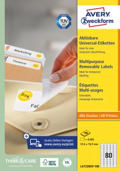 Avery zweckform universaletiketten 35,6x16,9mm l4732rev-100 weiss,non-perm. 8000s./100b. - Avery-zweckform-l4732rev-100-4004182433287-05.jpg