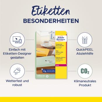 Avery zweckform adressetiketten 45,7x25,4mm l4770-25 laser, transp. 1000stk./25bl. - Avery-zweckform-l4770-25-4004182047705-02.jpg