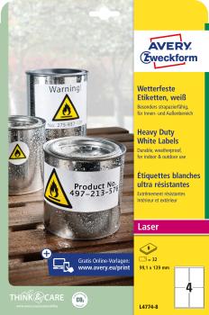 Avery zweckform etiketten laser 99,1x139mm l47748 weiss, wetterfest 8 blatt - Avery-zweckform-l47748-4004182076026-05.jpg