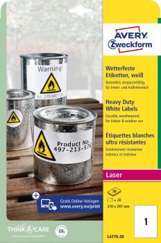 Avery zweckform laser-etiketten 210x297mm l4775-20 weiss,wetterfest 20 st./20 bl. - Avery-zweckform-l4775-20-4004182047750-05.jpg