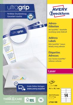 Avery zweckform adressetiketten 99,1x38,1mm l7163-100 weiss 1400 stk./100 blatt - Avery-zweckform-l7163-100-4004182471630-05.jpg