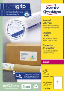 Avery zweckform versandetiketten 199,6x289,1mm l7167-100 weiss 100 stk./100 blatt - Avery-zweckform-l7167-100-4004182471678-05.jpg