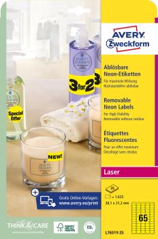 Avery zweckform etiketten 38,1x21,2mm l7651y-25 gelb 1625 stück - Avery-zweckform-l7651y-25-4004182608395-05.jpg
