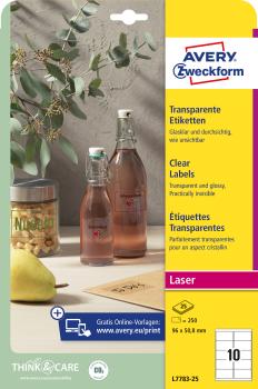 Avery zweckform etiketten 96x50,8mm l7783-25 glasklar 250 stück - Avery-zweckform-l7783-25-4004182252550-05.jpg