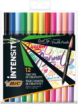 Bic filzstifte dualtip intensity 503847 12 stück - Bic-503847-3086123681538