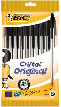Bic kugelschreiber cristal 830864 schwarz, 10 stück - Bic-830864-3086120100032-02.jpg