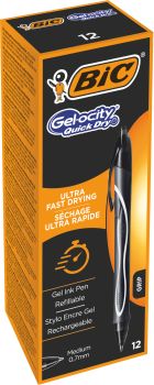 BIC Gel-ocity Quick Dry 0.7mm 949873 schwarz, 12 Stück