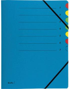 BIELLA Fächermappe A4 32840705U blau 7-teilig