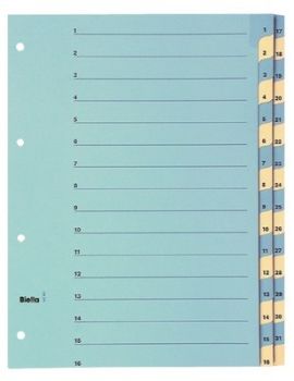 BIELLA Kartonregister 210g A4 46244300U blau/gelb 1-31