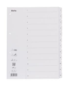 BIELLA Kartonregister SmartIndex A4 46941201U weiss 1-12
